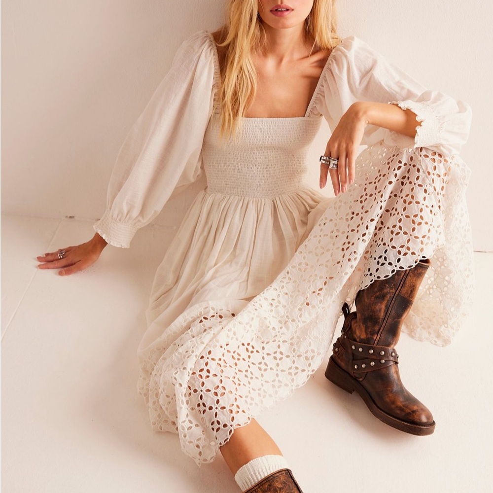 Free People Perfect Storm Midi. White/Cream.
